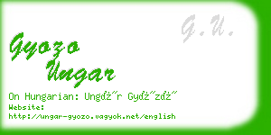 gyozo ungar business card